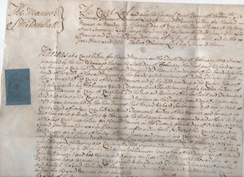 18th century manuscript vellum - manuscript,