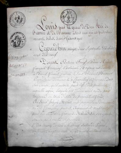 1819 antique parchment