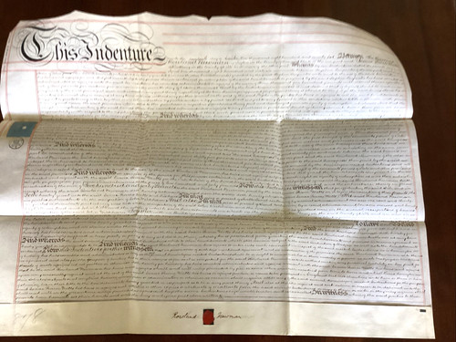 1875 antique english - antique, indenture