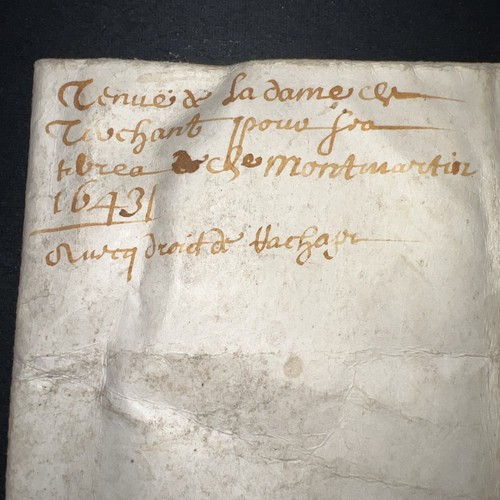 1641 french vellum - vellum, manuscript