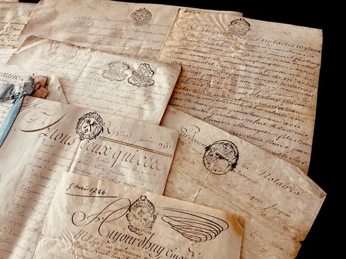 Vellum manuscript from 1700s - vellum,